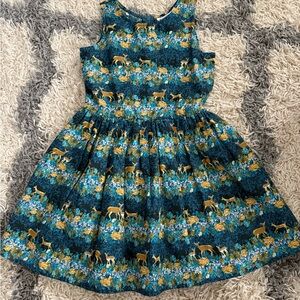 American Girl Blue and Gold Patterned Dress